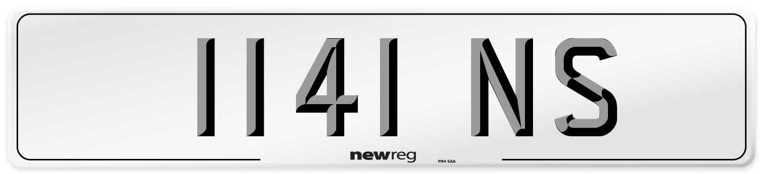 1141 NS Number Plate from New Reg